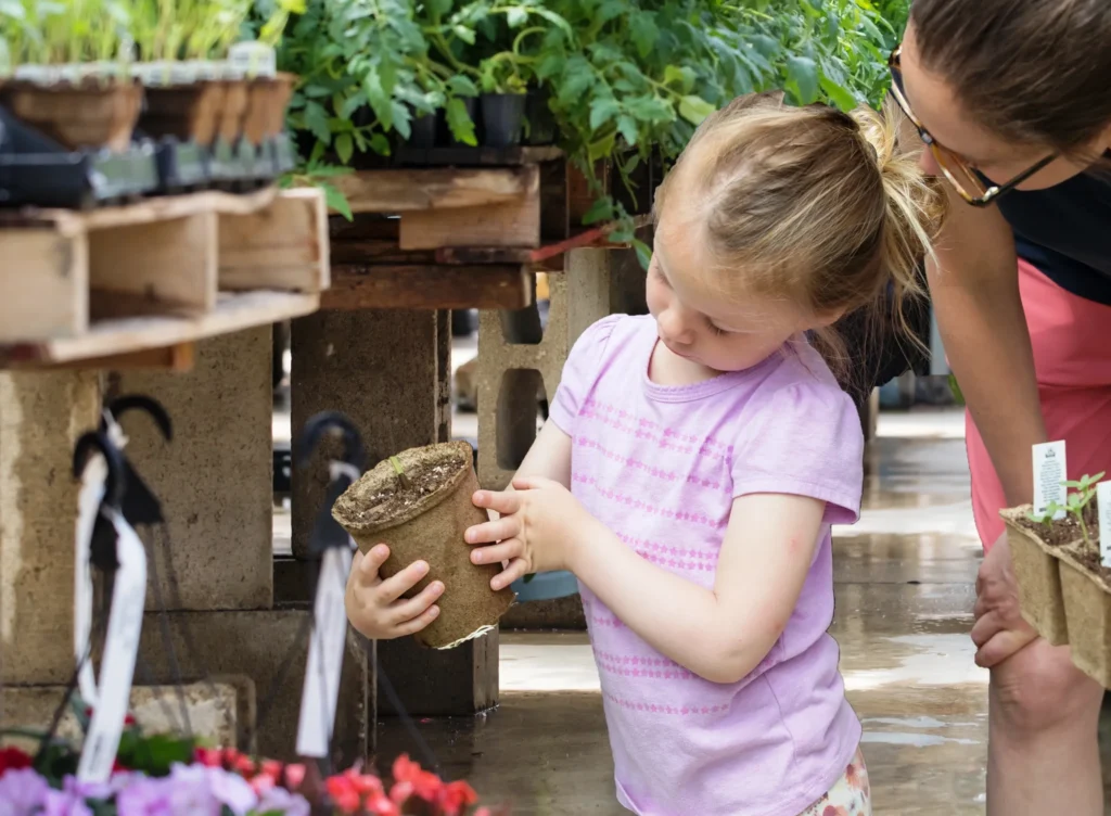 growing in cowpots with kids